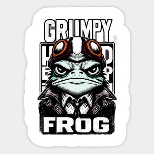 Grumpy Frog Sticker